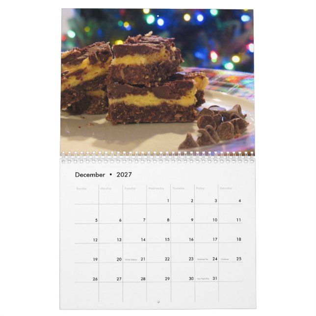 Sweet Food Calendar (Dec 2027)