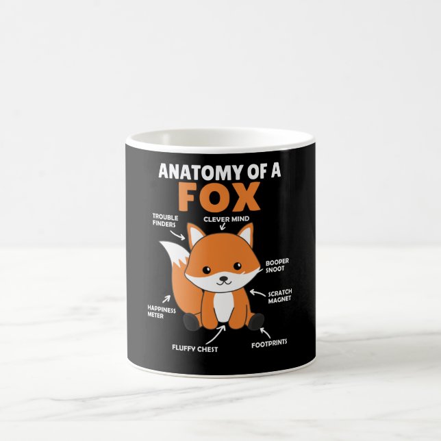 Sweet Fox Explanation Anatomy Of Fox Coffee Mug (Center)