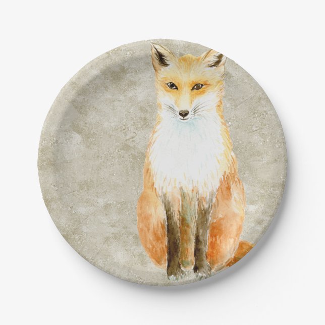 Sweet Fox Paper Plate (Front)