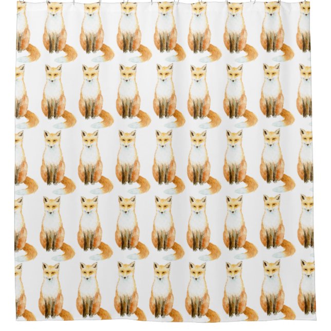 Sweet Foxes Shower Curtain (Front)
