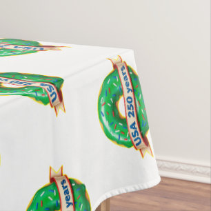 Sweet Freedom Doughnut USA 250 Years  Tablecloth