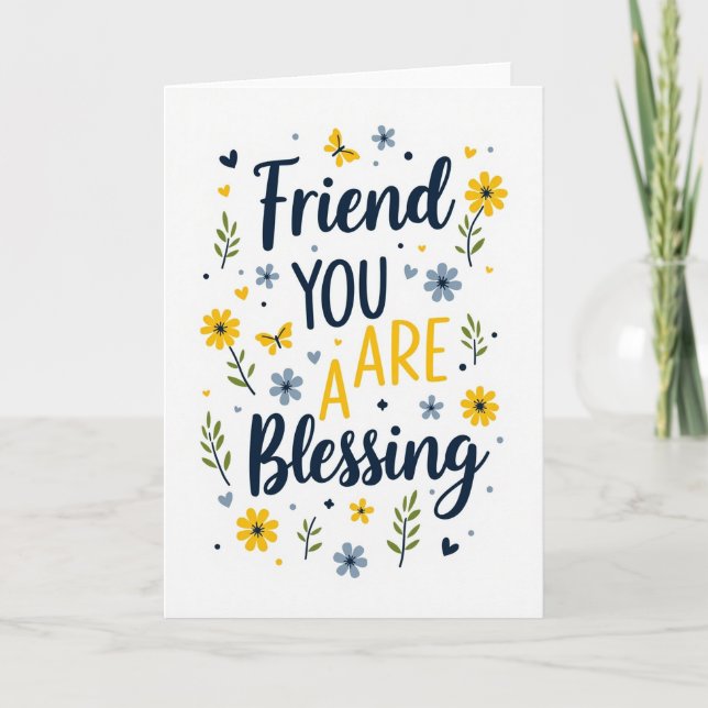 Sweet Friend Blessing Card (Front)