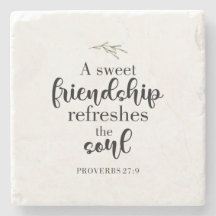 Sweet Friendship Bible Verse Hand Lettering Quote