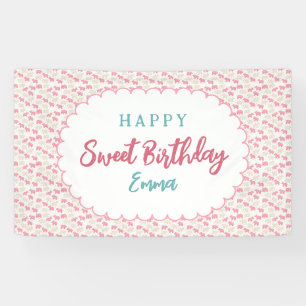 Sweet Frosted Animal Cookie Birthday Backdrop Banner