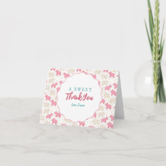 Sweet Frosted Animal Cookies Birthday Custom Thank You Card