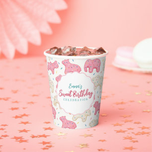 Sweet Frosted Animal Cookies Birthday Party Paper Cups