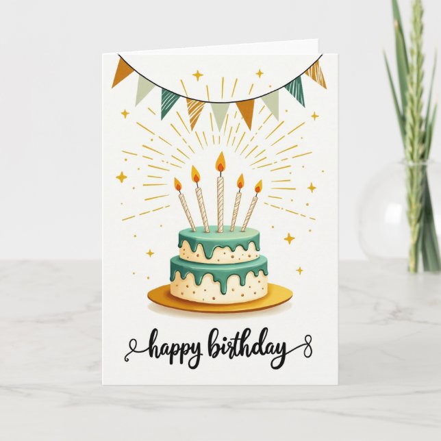 Sweet Frosted Birthday Card (Front)