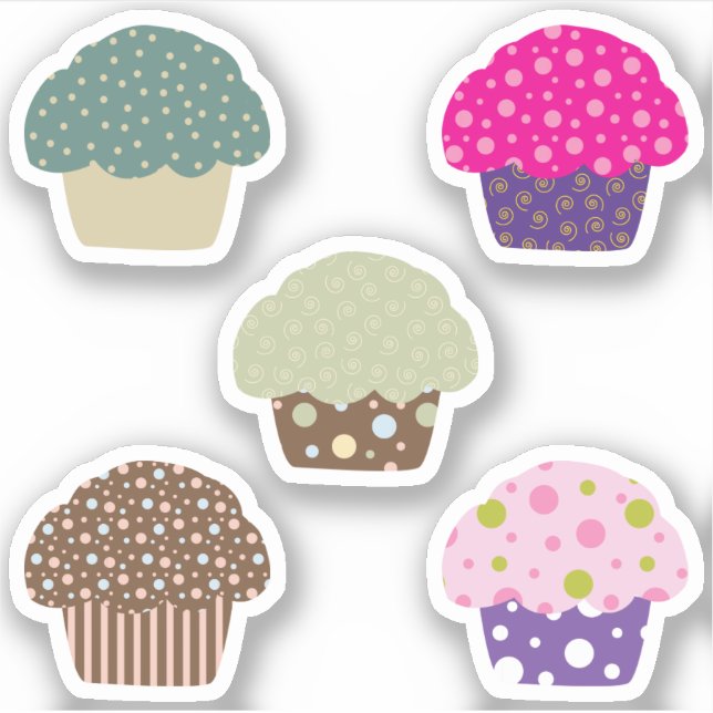 Sweet Frosting Cupcake Illustration Pattern Design (Front)