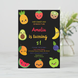 Sweet Fruit Birthday  Invitation