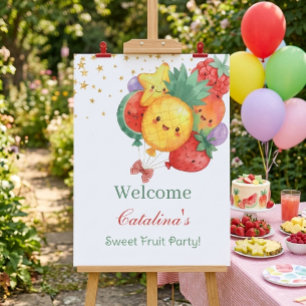 Sweet Fruit Birthday Tropical Kids Party Poster