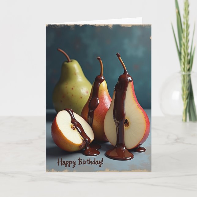 Sweet Fruit Drizzle Birthday Card (Front)