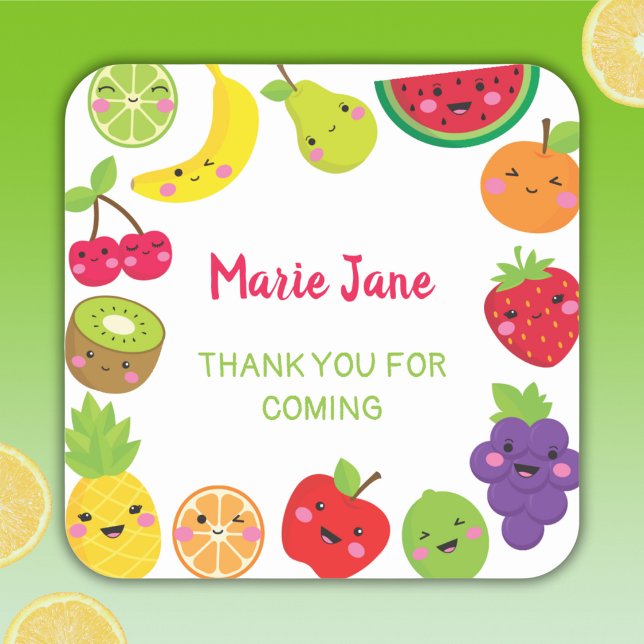 sweet fruit square sticker (Creator Uploaded)
