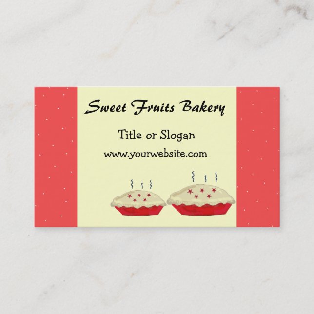 Sweet Fruits Bakery Design Business Card (Front)