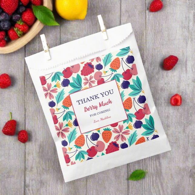 Sweet Fruits Thank You Berry Much Baby Shower Favour Bags (Creator Uploaded)