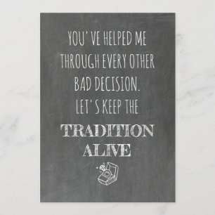 Sweet Funny Bridesmaid / Maid of Honour Proposal Invitation