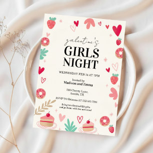 Sweet Galentines Day Invitation Donut Treats