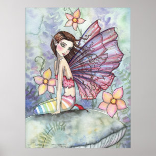 Sweet Garden Flower Fairy Poster Print