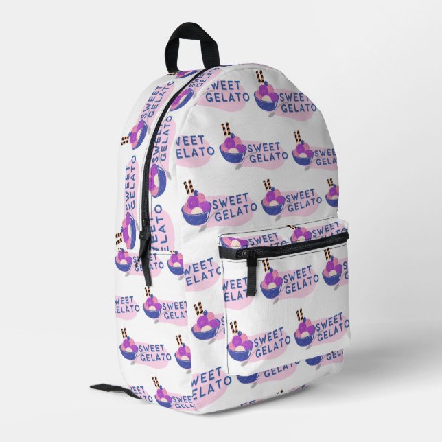 sweet gelato printed backpack (Back Corner Left)