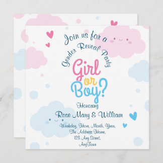 Sweet Gender Reveal Invitation