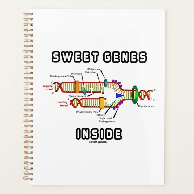Sweet Genes Inside DNA Replication Humour Planner (Front)