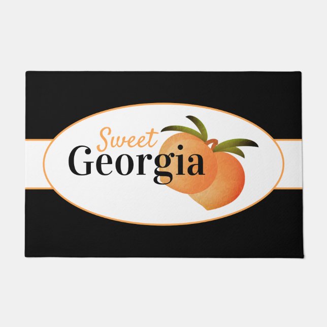 Sweet Georgia Peaches Door Mat (Front)