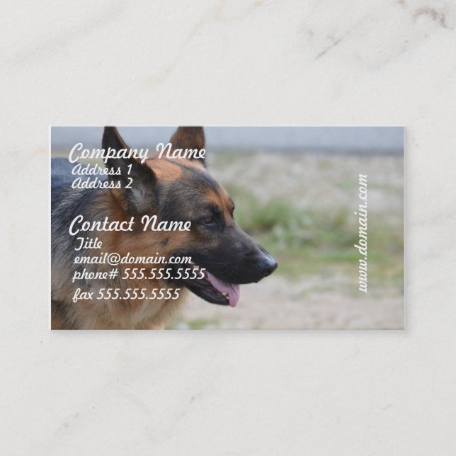Sweet German Shepherd Dog Business Cards (Front)