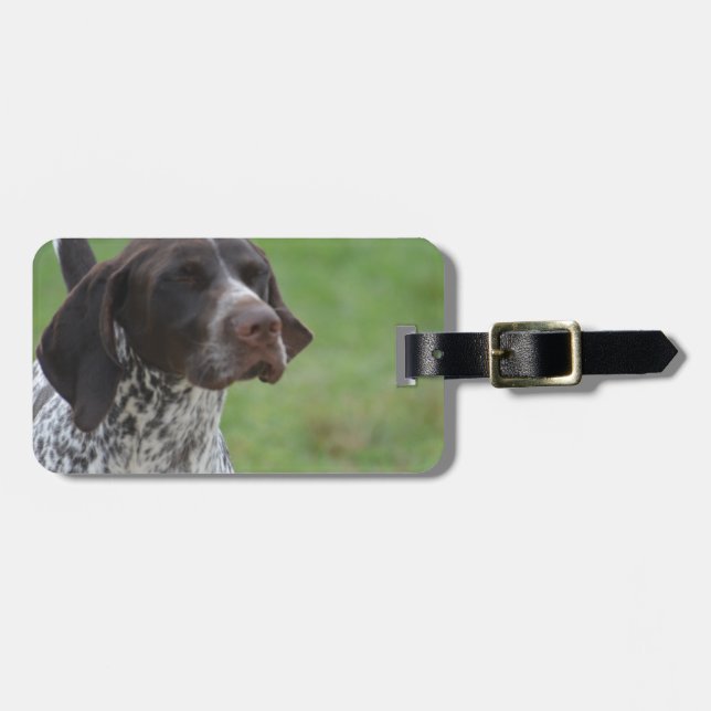 Sweet German Shorthaired Pointer Luggage Tag (Front Horizontal)