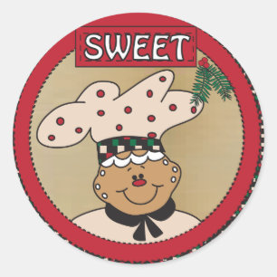 Sweet Gingerbread Classic Round Sticker
