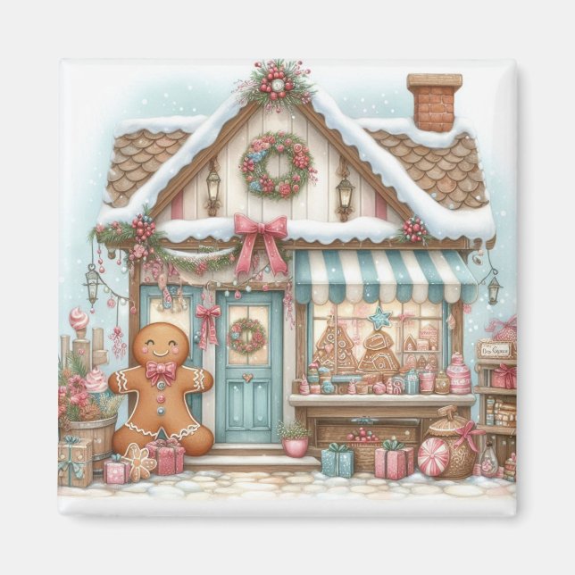 Sweet Gingerbread House Cottage 2 magnet (Front)