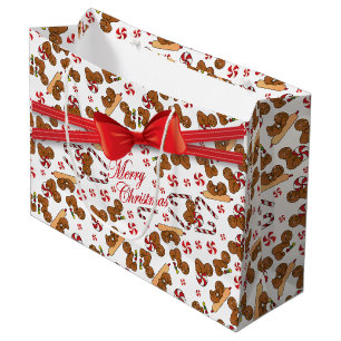Sweet Gingerbread Men Bakers Large Gift Bag