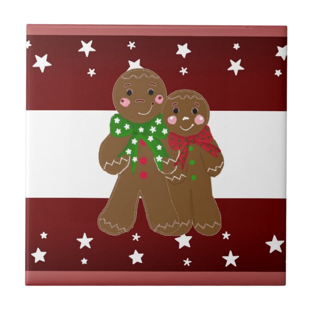 Sweet Gingerbread Men Tile (Front)