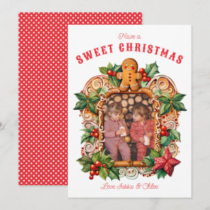 Sweet Gingerbread Photo Holiday Card