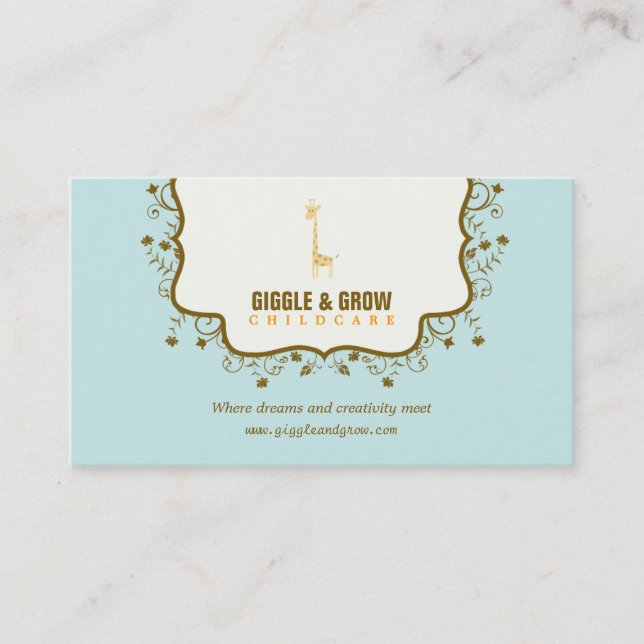 Sweet Giraffe Childcare /Boutique Business Card (Front)