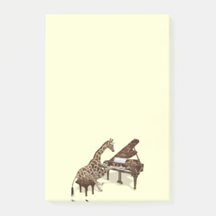 Sweet Giraffe Loves To Play Piano Post-it Notes