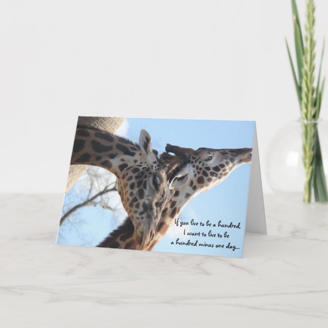 Sweet Giraffes, Anniversary Card (Front)