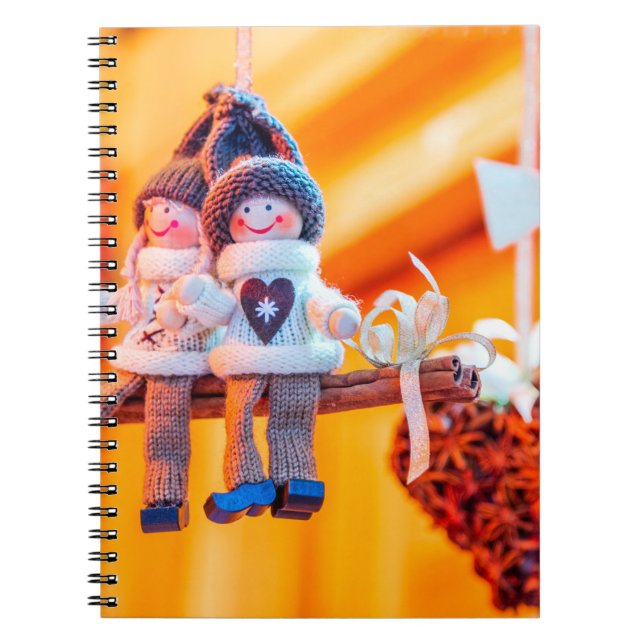 Sweet girl and boy with cinnamon notebook (Front)