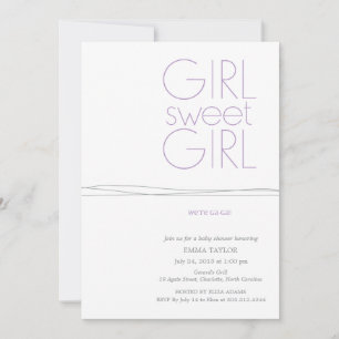 Sweet Girl Custom Shower Invitation