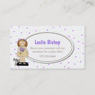 Sweet Girl Play Date Card