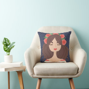Sweet Girl & Polka Dots Cushion