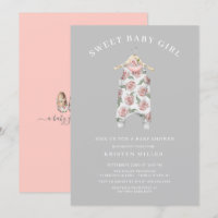 Sweet Girl Rose Romper Baby Shower