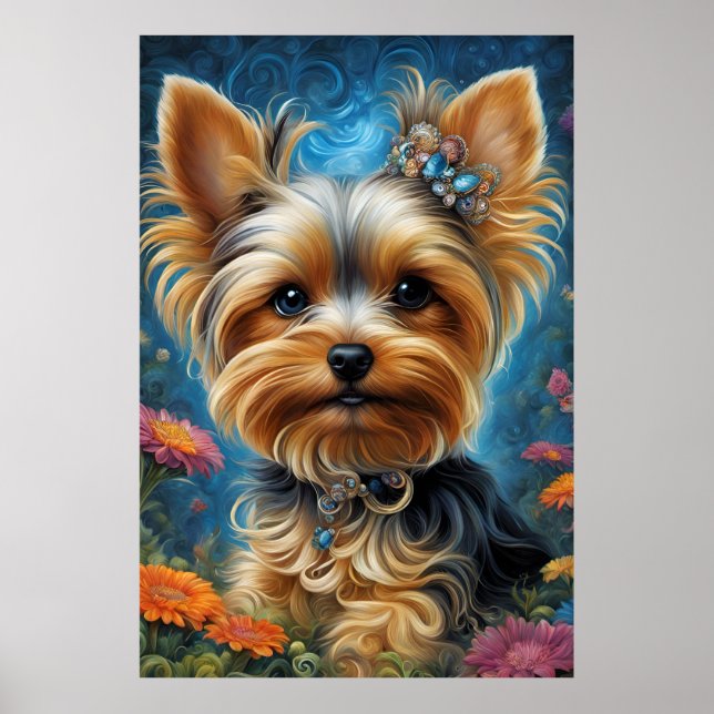 Sweet Girl Yorkie Poster (Front)