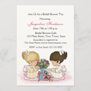 Sweet Girls, Bridal Shower Tea Invitation