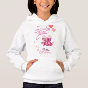 SWEET Girls' Hoodie WITH CATS LOVE