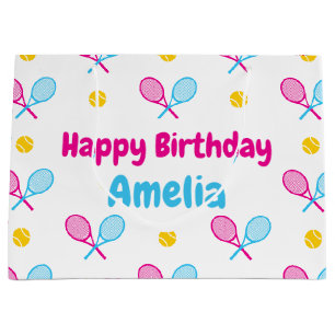 Sweet girly tennis large large gift bag