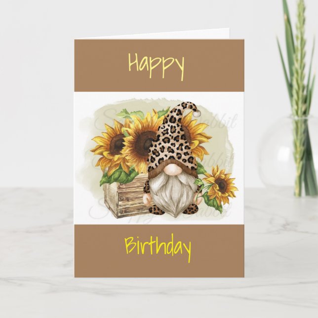 SWEET GOME SAYS "HAPPY BIRTHDAY" FROM "GNOME" CARD (Front)