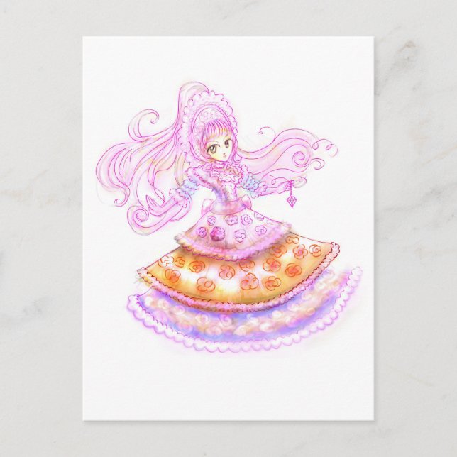 Sweet Gothic Lolita Japanese Style Harajuku Manga Postcard (Front)