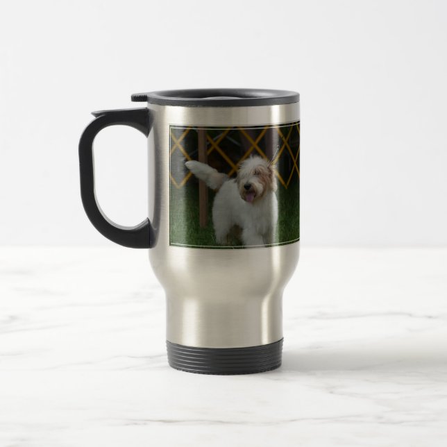 Sweet Grand Basset Dog Travel Mug (Left)