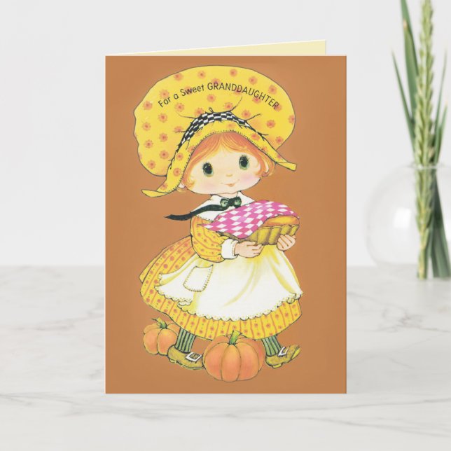 Sweet Granddaughter Thanksgiving Holiday Card (Front)