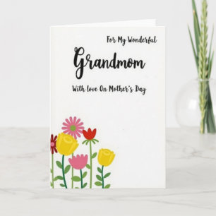 Sweet Grandmom Floral Card