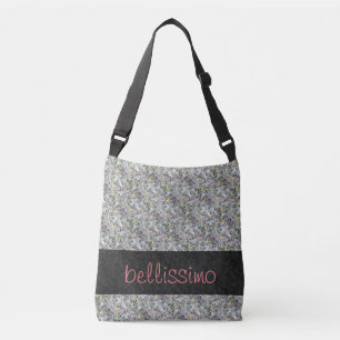 Sweet Granite Rock with Pastels any Text Crossbody Bag